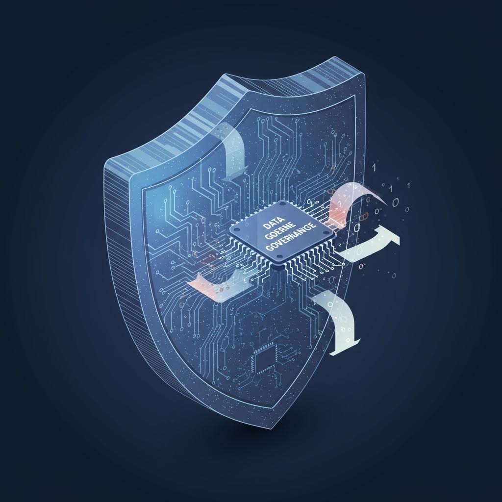 햇살이 비치는 숲속을 흐르는 개울 사진 위에 'PRACTICAL ASESSEMENT(실질적 평가)'라는 제목의 투명한 원형 다이어그램이 오버레이된 이미지. 데이터 분류, 위협 분석, 영향 평가, 위험 평가 등 리스크 관리 단계를 나타내는 아이콘들이 개울의 흐름을 따라 배치되어, 위험 평가 프로세스와 지속적인 개선 과정을 시각적으로 보여줍니다.