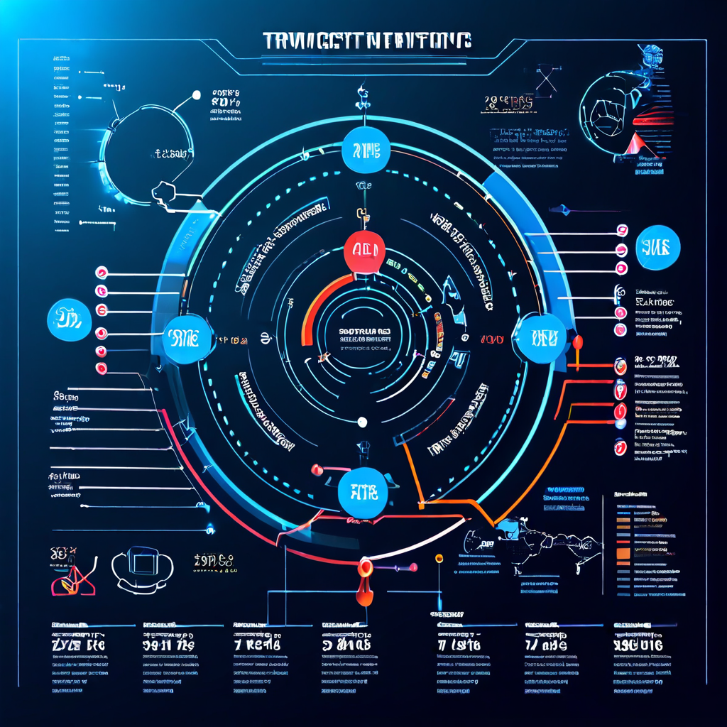 어두운 배경에 네온 파랑·주황 대진표와 강조 경로, 확률 그래프, 경고 아이콘이 배치된 모습이다