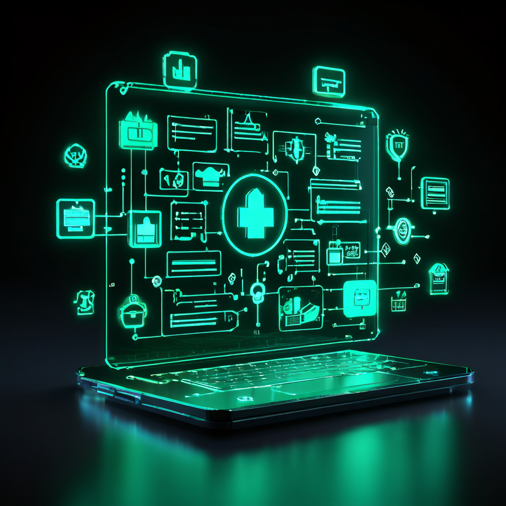 보안 디지털 플랫폼의 기술 설계도 위에 안정성과 신뢰성 검증이 완료된 녹색 체크리스트가 표시되어 있는 것을 보여주는 이미지