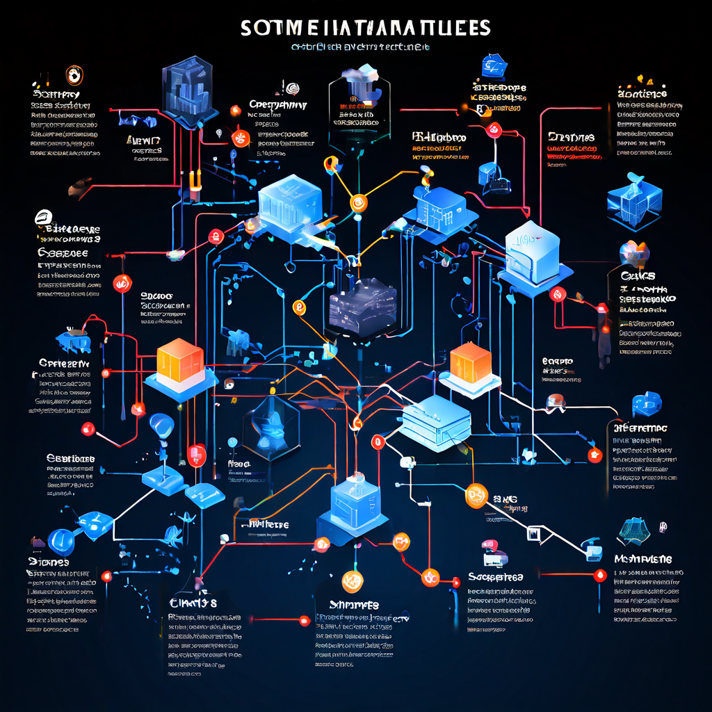 데이터 분석과 변수 간의 상호작용을 통해 앱 성공 전략을 시각화한 복잡한 순서도.