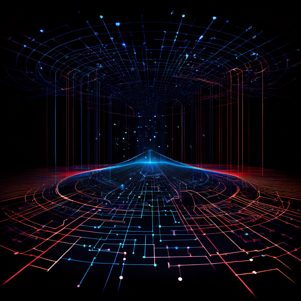 복잡한 데이터 네트워크를 분석하여 시스템 아키텍처의 근본적인 결함으로 인해 발생하는 데이터 사각지대(블라인드 스팟)와 그 문제의 원인을 추적하는 과정을 설명하는 이미지.