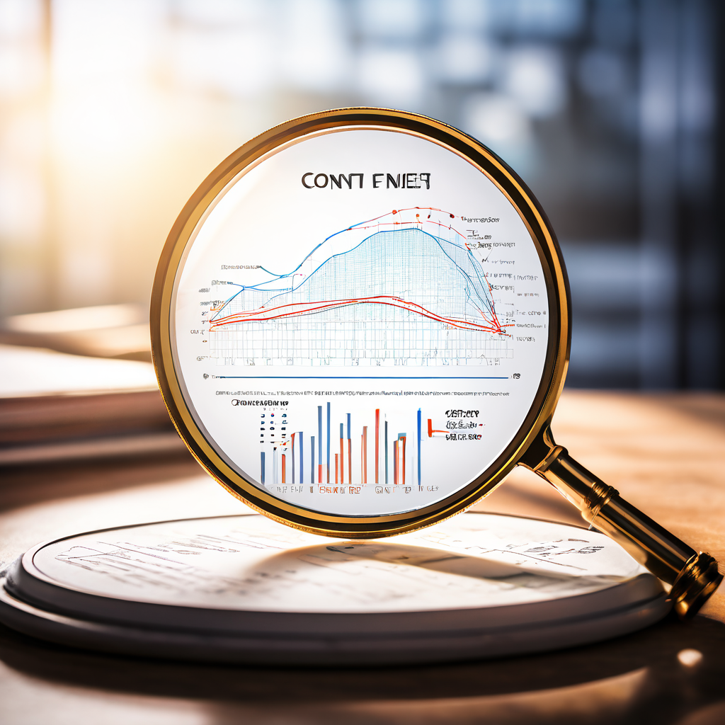 맥락(Context)이라고 적힌 돋보기가 데이터 차트 속에 숨겨진 상황 변수를 찾아내어, 이것이 정확한 데이터 해석을 위한 핵심 열쇠임을 상징적으로 보여주는 이미지.