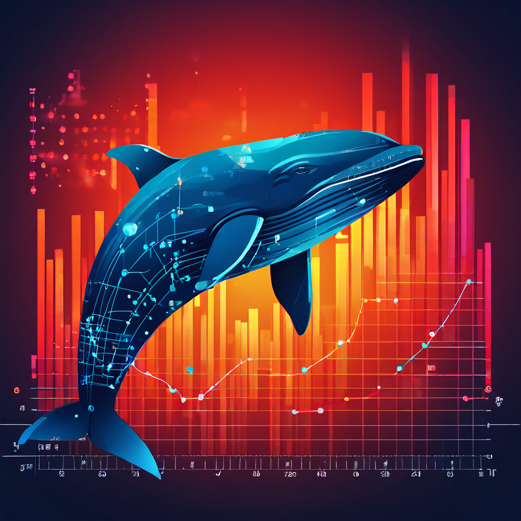 금융 차트 위에서 정체되어 있던 휴면 고객의 LTV 그래프가 재활성화 전략을 통해 수직으로 급상승하며 숨겨진 가치를 증명하는 과정을 설명하는 그림.