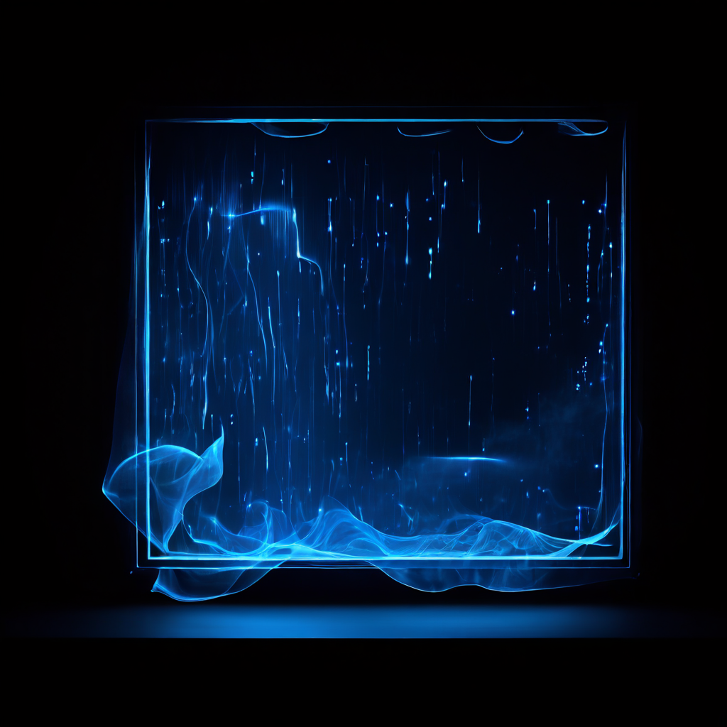 라이브 채팅 대화창 이면에 숨겨진 데이터 흐름과 보이지 않는 사용자의 흔적을 빛나는 디지털 정보로 시각화하여 보여주는 이미지.