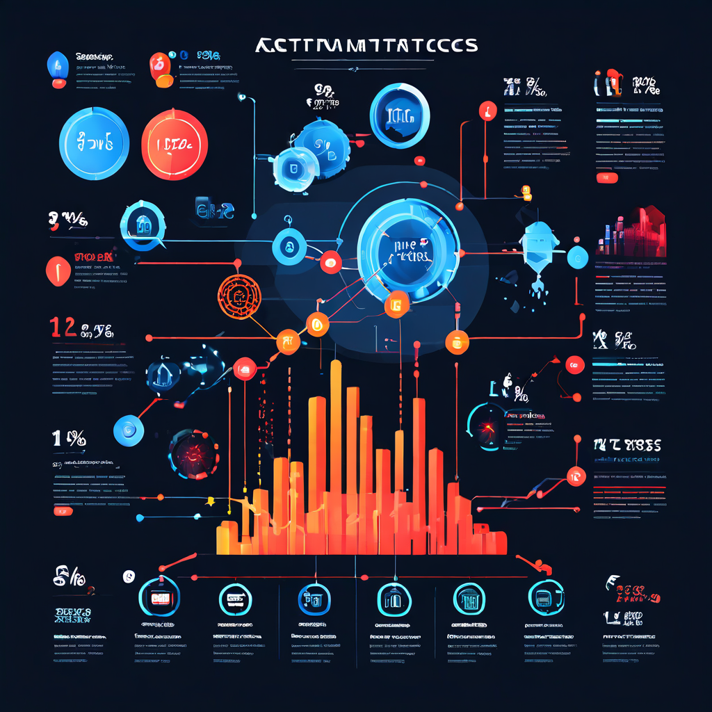 자동화 규칙 설정 전략을 순서도로 설명하고, 이를 통해 얻는 업무 효율성 향상과 비즈니스 성장 효과를 차트와 아이콘으로 시각화한 인포그래픽 이미지.