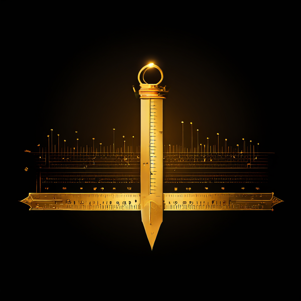 황금 자로 안전한 디지털 플랫폼의 보안 수준과 신뢰도를 측정하며, 신뢰할 수 있는 환경을 위한 명확한 기술 표준과 기준을 제시하는 모습의 이미지.