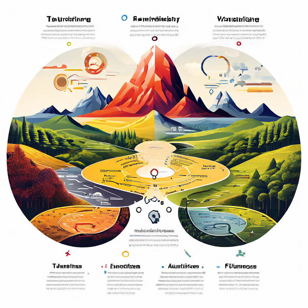 세 가지 서로 다른 규제 환경과 경고 라벨을 보여주며 사용자의 경로를 안내하는 인포그래픽 이미지입니다.