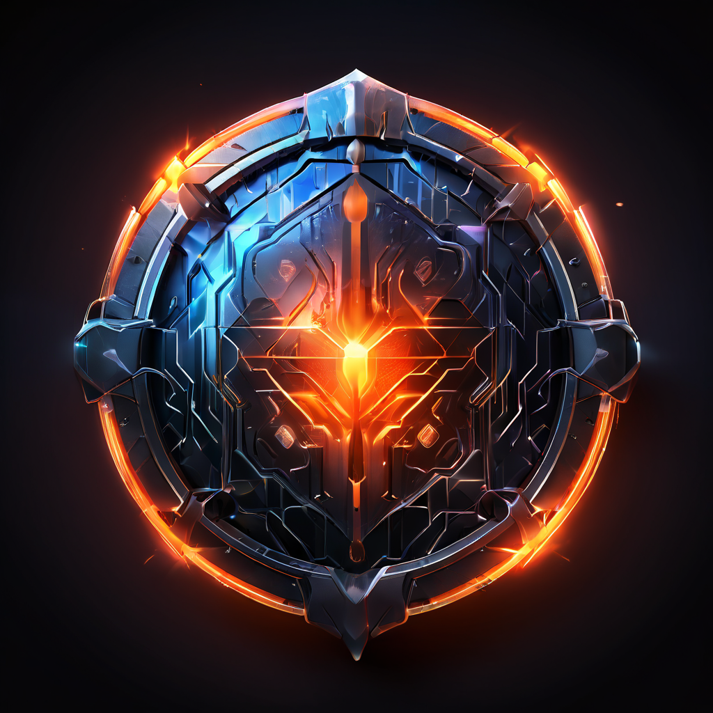 계층화된 정밀 필터로 위협을 차단하며 빛나는 핵심을 보호하는 방패의 추상적 개념도로, 정밀한 행정적 통제와 보안 목표 달성을 시각적으로 설명합니다.