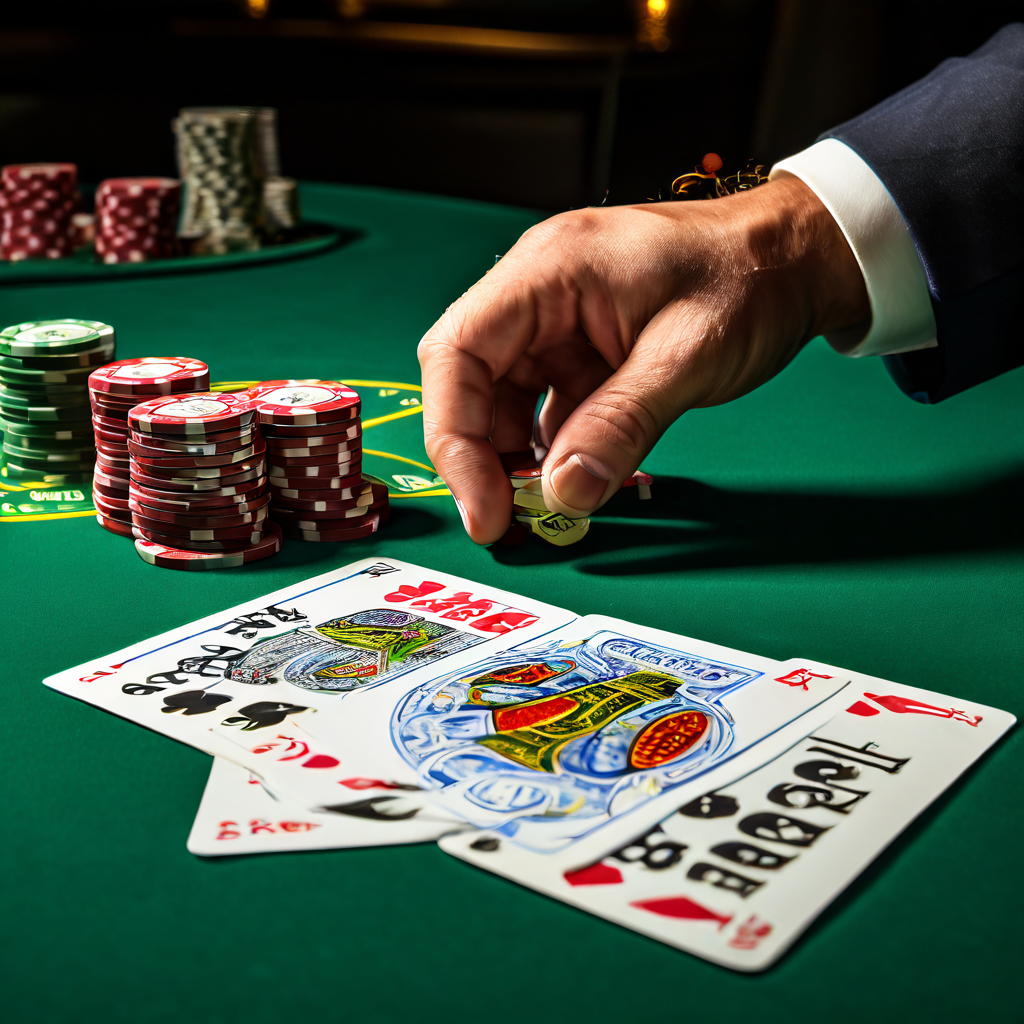 카지노 딜러가 무효 처리된 카드 위에 손을 올린 채 바카라 테이블의 녹색 펠트에 'CANCELLED' 스탬프가 찍혀 게임이 취소된 상황을 보여주는 이미지입니다.