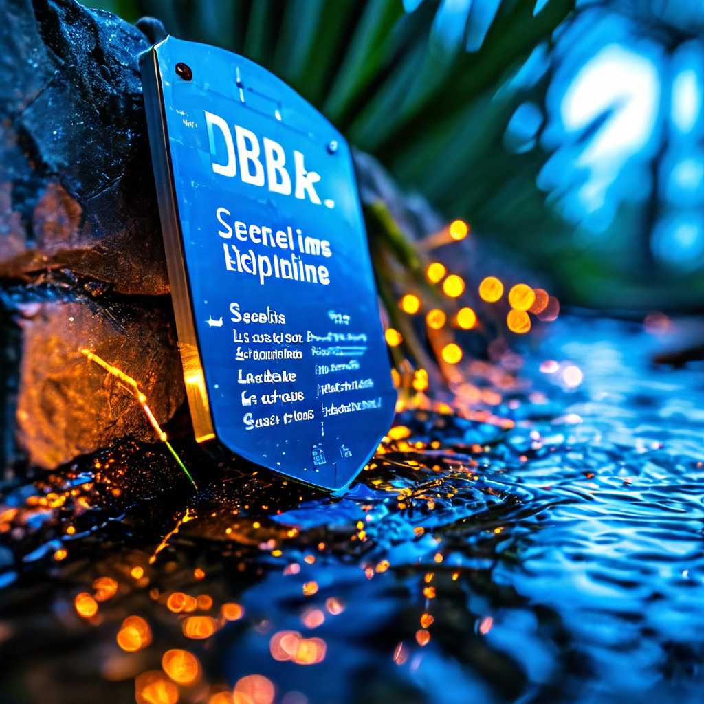 데이터베이스 유출을 의미하는 DB Leak 데이터 흐름을 필터 아이콘이 장식된 디지털 방패가 차단하는 모습을 깔끔한 기업형 인포그래픽으로 표현하고, 하단에는 구체적인 필터링 예시를 안내하는 텍스트가 배치된 이미지입니다.