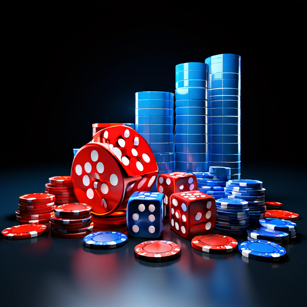 주사위와 확률 곡선, 포커 칩을 활용한 3D 인포그래픽이 사이드 베팅의 통계적 분석과 위험 평가 과정을 시각적으로 설명하는 이미지입니다.