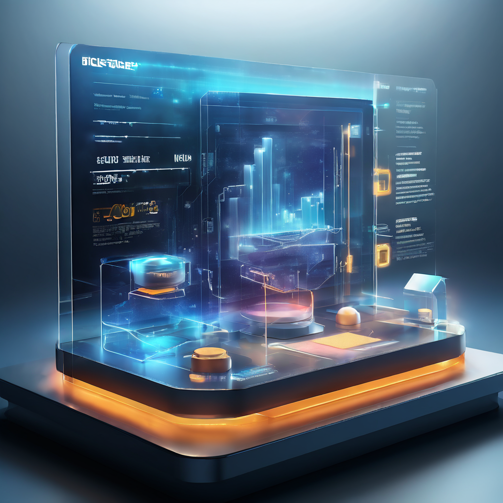 Futuristic digital interface showing layered deposit history records with glowing data paths and secure online transaction flow.
