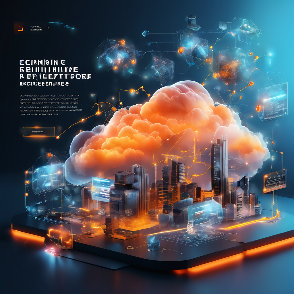 Abstract digital platform visualization contrasting recognizable cloud layers with smaller unknown data nodes in a premium...